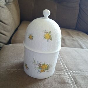 Vtg Rosenthal Studio-Linie Signed Bjorn Wiinblad Germany Jar with Yellow Roses